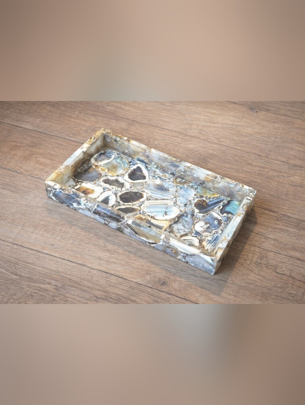 Agate serving tray stone kitchen wear